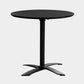 Round Solid Wood Dining Table Simplicity Style Dining Room Collection for Indoor Black 35.4"L x 35.4"W x 29.5"H Without Chairs Clearhalo ' dining_table' 'Dining Tables & Seating' 'Dining Tables' 'furn' 'furn_dining_table' 'Furniture' 'furniture_dining_table' 'Kitchen & Dining Furniture' 'kitchen&dining_furn' 'kitchen' 'kitchen_dining_table' 4068234