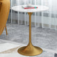 Round Tulip Base Dining Table Traditional Luxury Stone Furniture for Dining Room Clearhalo ' dining_table' 'Dining Tables & Seating' 'Dining Tables' 'furn' 'furn_dining_table' 'Furniture' 'furniture_dining_table' 'Kitchen & Dining Furniture' 'kitchen&dining_furn' 'kitchen' 'kitchen_dining_table' 4068247