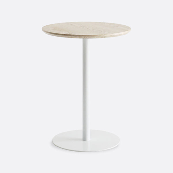 Round Solid Wood Dining Table Simplicity Dining Room Collection with Pedestal Base White 19.7"L x 19.7"W x 29.5"H Without Chairs Clearhalo ' dining_table' 'Dining Tables & Seating' 'Dining Tables' 'furn' 'furn_dining_table' 'Furniture' 'furniture_dining_table' 'Kitchen & Dining Furniture' 'kitchen&dining_furn' 'kitchen' 'kitchen_dining_table' 4068258