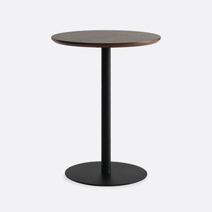 Round Solid Wood Dining Table Simplicity Dining Room Collection with Pedestal Base Black 19.7"L x 19.7"W x 29.5"H Without Chairs Clearhalo ' dining_table' 'Dining Tables & Seating' 'Dining Tables' 'furn' 'furn_dining_table' 'Furniture' 'furniture_dining_table' 'Kitchen & Dining Furniture' 'kitchen&dining_furn' 'kitchen' 'kitchen_dining_table' 4068268