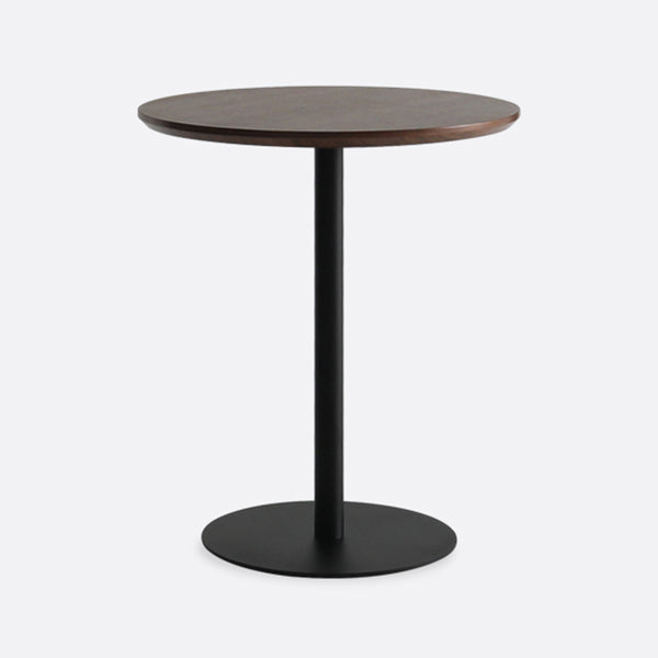 Round Solid Wood Dining Table Simplicity Dining Room Collection with Pedestal Base Black 31.5"L x 31.5"W x 29.5"H Without Chairs Clearhalo ' dining_table' 'Dining Tables & Seating' 'Dining Tables' 'furn' 'furn_dining_table' 'Furniture' 'furniture_dining_table' 'Kitchen & Dining Furniture' 'kitchen&dining_furn' 'kitchen' 'kitchen_dining_table' 4068274