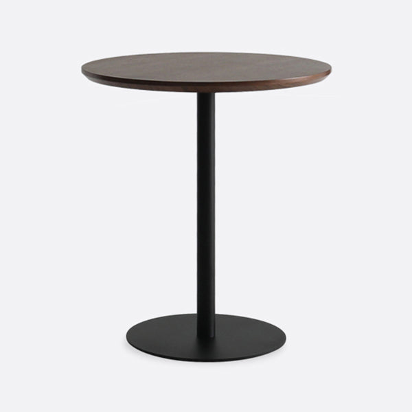 Round Solid Wood Dining Table Simplicity Dining Room Collection with Pedestal Base Black 35.4"L x 35.4"W x 29.5"H Without Chairs Clearhalo ' dining_table' 'Dining Tables & Seating' 'Dining Tables' 'furn' 'furn_dining_table' 'Furniture' 'furniture_dining_table' 'Kitchen & Dining Furniture' 'kitchen&dining_furn' 'kitchen' 'kitchen_dining_table' 4068275