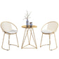 Traditional Luxury Dining Table Round Dining Room Furniture,19.7"L x 19.7"W x 25.6"H Clearhalo ' dining_table' 'Dining Tables & Seating' 'Dining Tables' 'furn' 'furn_dining_table' 'Furniture' 'furniture_dining_table' 'Kitchen & Dining Furniture' 'kitchen&dining_furn' 'kitchen' 'kitchen_dining_table' 4068290