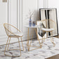 Traditional Luxury Dining Table Round Dining Room Furniture,19.7"L x 19.7"W x 25.6"H White-Gold Without Chairs Clearhalo ' dining_table' 'Dining Tables & Seating' 'Dining Tables' 'furn' 'furn_dining_table' 'Furniture' 'furniture_dining_table' 'Kitchen & Dining Furniture' 'kitchen&dining_furn' 'kitchen' 'kitchen_dining_table' 4068293