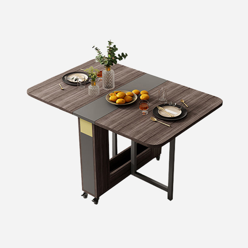 Mid-Century Modern Dining Room Table Pedestal Dining Table for Home Kitchen Dinner Brown 47.2"L x 31.5"W x 29.5"H Without Chairs Clearhalo ' dining_table' 'Dining Tables & Seating' 'Dining Tables' 'furn' 'furn_dining_table' 'Furniture' 'furniture_dining_table' 'Kitchen & Dining Furniture' 'kitchen&dining_furn' 'kitchen' 'kitchen_dining_table' 4068312