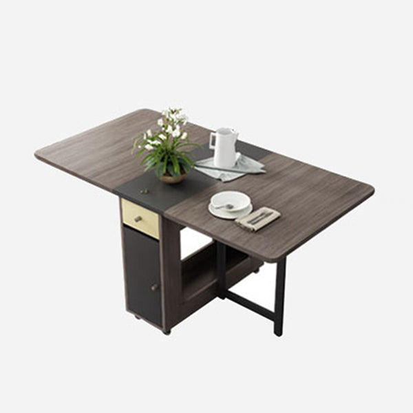 Mid-Century Modern Dining Room Table Pedestal Dining Table for Home Kitchen Dinner Brown 59.1"L x 31.5"W x 29.5"H Without Chairs Clearhalo ' dining_table' 'Dining Tables & Seating' 'Dining Tables' 'furn' 'furn_dining_table' 'Furniture' 'furniture_dining_table' 'Kitchen & Dining Furniture' 'kitchen&dining_furn' 'kitchen' 'kitchen_dining_table' 4068316