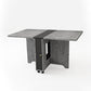 Mid-Century Modern Dining Room Table Pedestal Dining Table for Home Kitchen Dinner Gray 54.3"L x 31.5"W x 28.7"H Without Chairs Clearhalo ' dining_table' 'Dining Tables & Seating' 'Dining Tables' 'furn' 'furn_dining_table' 'Furniture' 'furniture_dining_table' 'Kitchen & Dining Furniture' 'kitchen&dining_furn' 'kitchen' 'kitchen_dining_table' 4068318