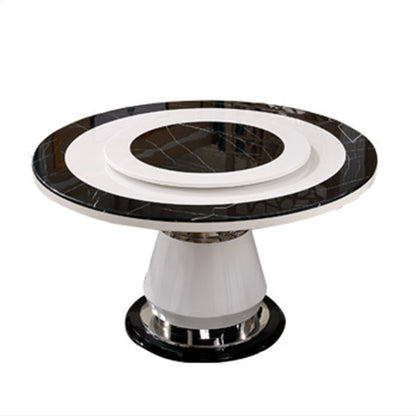 Victorian Style Round Dining Table Metal Pedestal Base Table for Dining Room Without Chairs Clearhalo ' dining_table' 'Dining Tables & Seating' 'Dining Tables' 'furn' 'furn_dining_table' 'Furniture' 'furniture_dining_table' 'Kitchen & Dining Furniture' 'kitchen&dining_furn' 'kitchen' 'kitchen_dining_table' 4068341