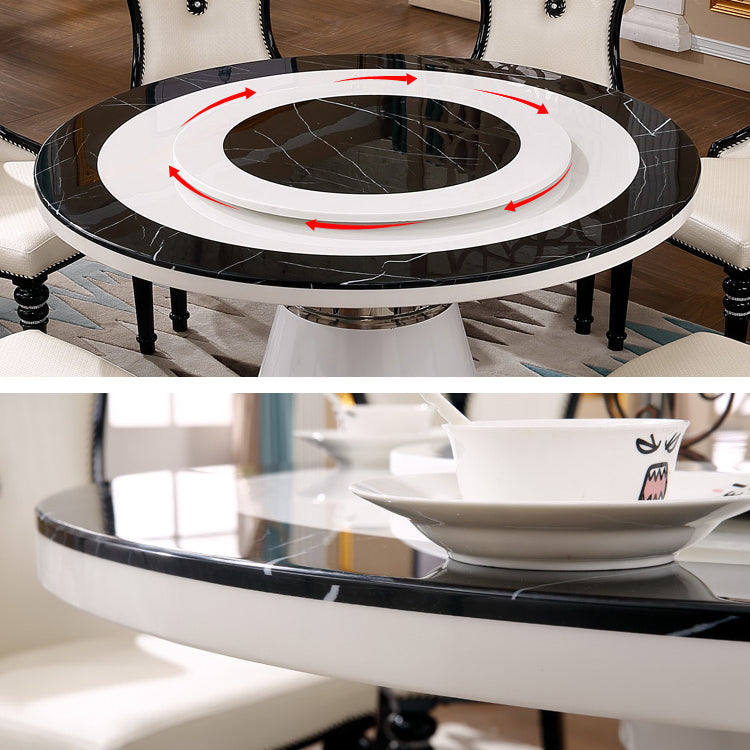 Victorian Style Round Dining Table Metal Pedestal Base Table for Dining Room Clearhalo ' dining_table' 'Dining Tables & Seating' 'Dining Tables' 'furn' 'furn_dining_table' 'Furniture' 'furniture_dining_table' 'Kitchen & Dining Furniture' 'kitchen&dining_furn' 'kitchen' 'kitchen_dining_table' 4068345