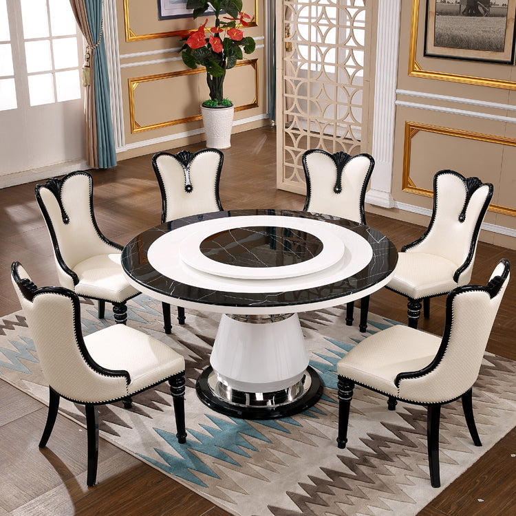 Victorian Style Round Dining Table Metal Pedestal Base Table for Dining Room Clearhalo ' dining_table' 'Dining Tables & Seating' 'Dining Tables' 'furn' 'furn_dining_table' 'Furniture' 'furniture_dining_table' 'Kitchen & Dining Furniture' 'kitchen&dining_furn' 'kitchen' 'kitchen_dining_table' 4068346
