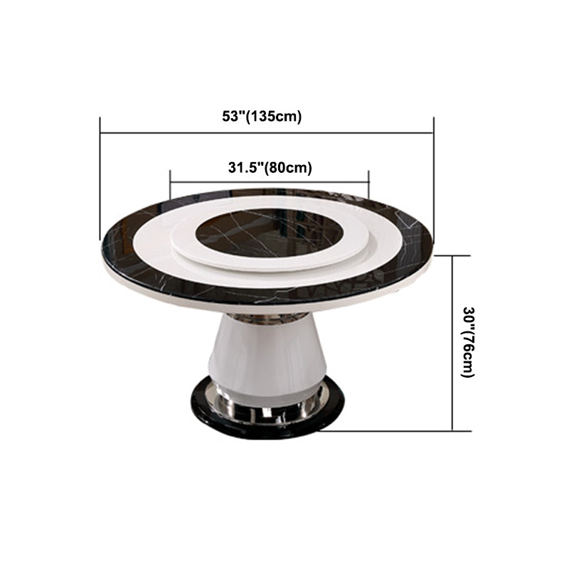 Victorian Style Round Dining Table Metal Pedestal Base Table for Dining Room Clearhalo ' dining_table' 'Dining Tables & Seating' 'Dining Tables' 'furn' 'furn_dining_table' 'Furniture' 'furniture_dining_table' 'Kitchen & Dining Furniture' 'kitchen&dining_furn' 'kitchen' 'kitchen_dining_table' 4068350
