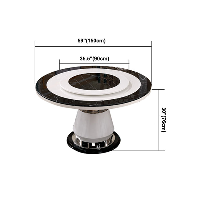 Victorian Style Round Dining Table Metal Pedestal Base Table for Dining Room Clearhalo ' dining_table' 'Dining Tables & Seating' 'Dining Tables' 'furn' 'furn_dining_table' 'Furniture' 'furniture_dining_table' 'Kitchen & Dining Furniture' 'kitchen&dining_furn' 'kitchen' 'kitchen_dining_table' 4068351