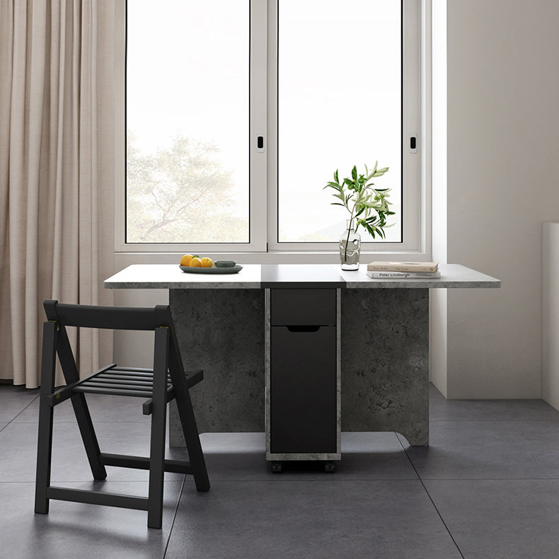 Foldable Artificial Wood Table Modern Rectangle Table with Storage (only table) Clearhalo ' dining_table' 'Dining Tables & Seating' 'Dining Tables' 'furn' 'furn_dining_table' 'Furniture' 'furniture_dining_table' 'Kitchen & Dining Furniture' 'kitchen&dining_furn' 'kitchen' 'kitchen_dining_table' 4068352