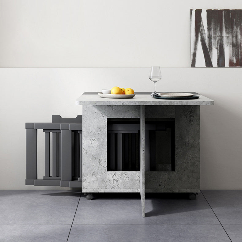 Foldable Artificial Wood Table Modern Rectangle Table with Storage (only table) Clearhalo ' dining_table' 'Dining Tables & Seating' 'Dining Tables' 'furn' 'furn_dining_table' 'Furniture' 'furniture_dining_table' 'Kitchen & Dining Furniture' 'kitchen&dining_furn' 'kitchen' 'kitchen_dining_table' 4068356
