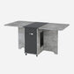 Foldable Artificial Wood Table Modern Rectangle Table with Storage (only table) Grey 63"L x 31.5"W x 29.5"H Without Chairs Clearhalo ' dining_table' 'Dining Tables & Seating' 'Dining Tables' 'furn' 'furn_dining_table' 'Furniture' 'furniture_dining_table' 'Kitchen & Dining Furniture' 'kitchen&dining_furn' 'kitchen' 'kitchen_dining_table' 4068360