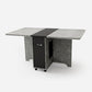 Foldable Artificial Wood Table Modern Rectangle Table with Storage (only table) Grey 59.1"L x 31.5"W x 29.5"H Without Chairs Clearhalo ' dining_table' 'Dining Tables & Seating' 'Dining Tables' 'furn' 'furn_dining_table' 'Furniture' 'furniture_dining_table' 'Kitchen & Dining Furniture' 'kitchen&dining_furn' 'kitchen' 'kitchen_dining_table' 4068361