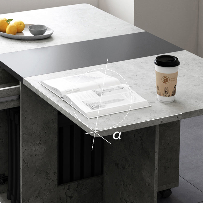 Foldable Artificial Wood Table Modern Rectangle Table with Storage (only table) Clearhalo ' dining_table' 'Dining Tables & Seating' 'Dining Tables' 'furn' 'furn_dining_table' 'Furniture' 'furniture_dining_table' 'Kitchen & Dining Furniture' 'kitchen&dining_furn' 'kitchen' 'kitchen_dining_table' 4068362