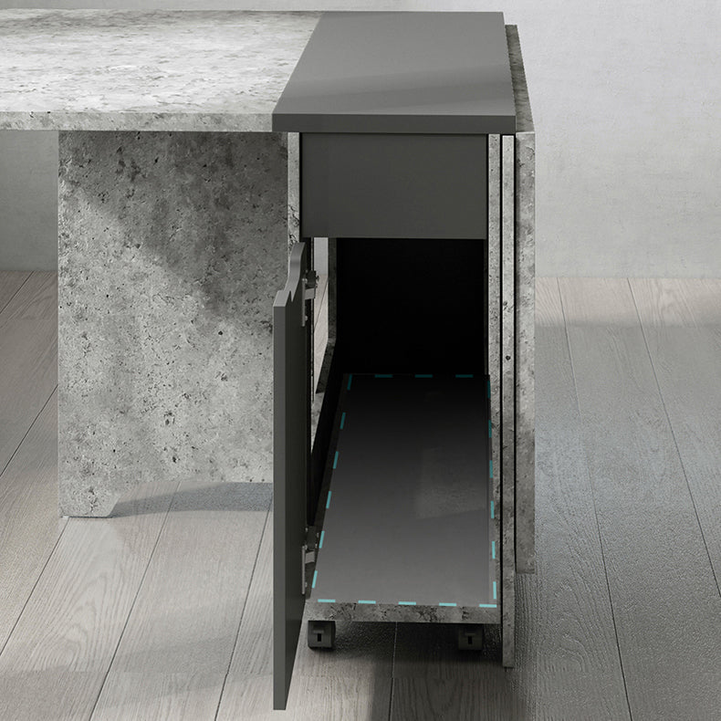 Foldable Artificial Wood Table Modern Rectangle Table with Storage (only table) Clearhalo ' dining_table' 'Dining Tables & Seating' 'Dining Tables' 'furn' 'furn_dining_table' 'Furniture' 'furniture_dining_table' 'Kitchen & Dining Furniture' 'kitchen&dining_furn' 'kitchen' 'kitchen_dining_table' 4068364