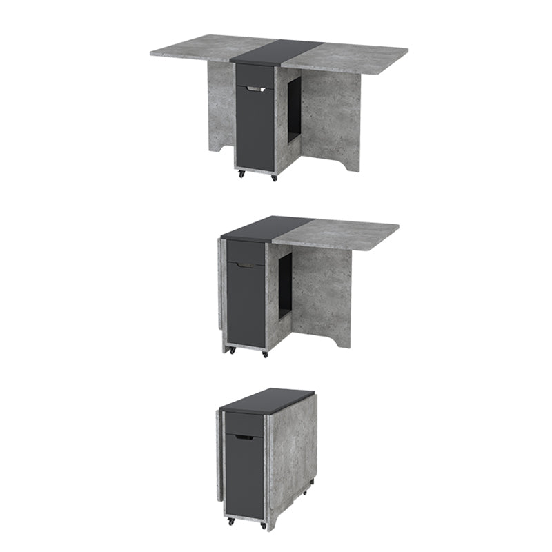 Foldable Artificial Wood Table Modern Rectangle Table with Storage (only table) Clearhalo ' dining_table' 'Dining Tables & Seating' 'Dining Tables' 'furn' 'furn_dining_table' 'Furniture' 'furniture_dining_table' 'Kitchen & Dining Furniture' 'kitchen&dining_furn' 'kitchen' 'kitchen_dining_table' 4068366