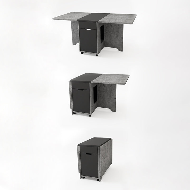 Foldable Artificial Wood Table Modern Rectangle Table with Storage (only table) Clearhalo ' dining_table' 'Dining Tables & Seating' 'Dining Tables' 'furn' 'furn_dining_table' 'Furniture' 'furniture_dining_table' 'Kitchen & Dining Furniture' 'kitchen&dining_furn' 'kitchen' 'kitchen_dining_table' 4068367