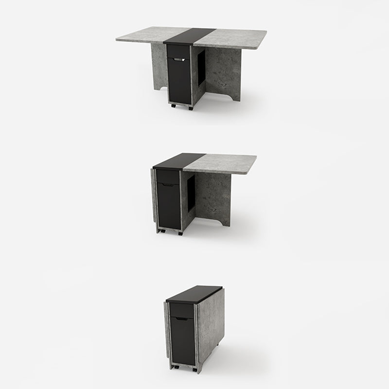 Foldable Artificial Wood Table Modern Rectangle Table with Storage (only table) Clearhalo ' dining_table' 'Dining Tables & Seating' 'Dining Tables' 'furn' 'furn_dining_table' 'Furniture' 'furniture_dining_table' 'Kitchen & Dining Furniture' 'kitchen&dining_furn' 'kitchen' 'kitchen_dining_table' 4068369