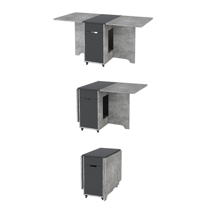 Foldable Artificial Wood Table Modern Rectangle Table with Storage (only table) Clearhalo ' dining_table' 'Dining Tables & Seating' 'Dining Tables' 'furn' 'furn_dining_table' 'Furniture' 'furniture_dining_table' 'Kitchen & Dining Furniture' 'kitchen&dining_furn' 'kitchen' 'kitchen_dining_table' 4068370