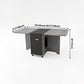 Foldable Artificial Wood Table Modern Rectangle Table with Storage (only table) Clearhalo ' dining_table' 'Dining Tables & Seating' 'Dining Tables' 'furn' 'furn_dining_table' 'Furniture' 'furniture_dining_table' 'Kitchen & Dining Furniture' 'kitchen&dining_furn' 'kitchen' 'kitchen_dining_table' 4068375