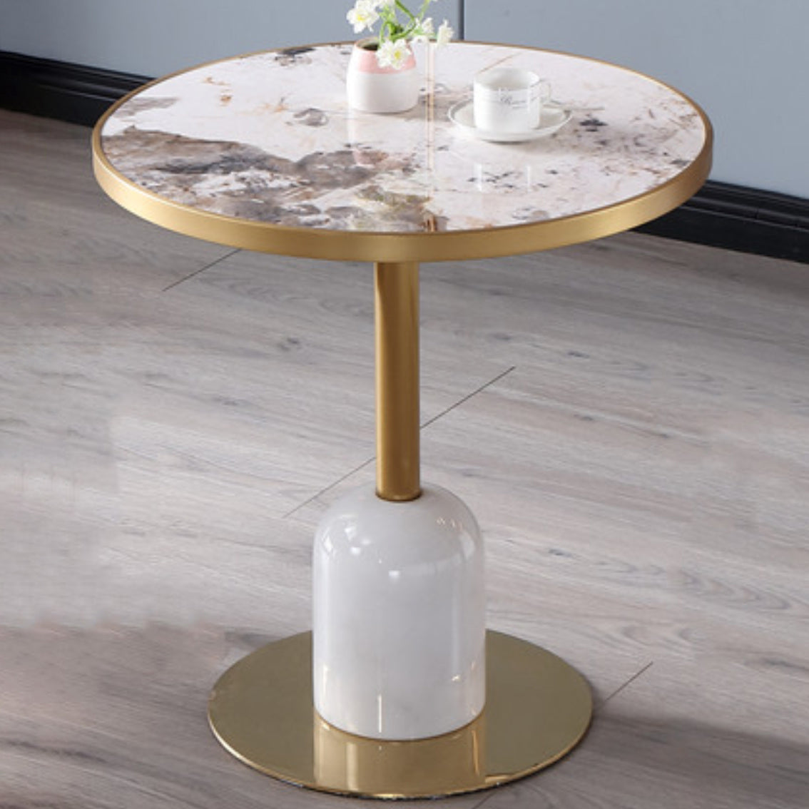 Metal Traditional Luxury Dining Table Sintered Stone Dining Table with Pedestal Round Pandora Gold Clearhalo ' dining_table' 'Dining Tables & Seating' 'Dining Tables' 'furn' 'furn_dining_table' 'Furniture' 'furniture_dining_table' 'Kitchen & Dining Furniture' 'kitchen&dining_furn' 'kitchen' 'kitchen_dining_table' 4068378