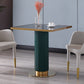 Metal Traditional Luxury Dining Table Sintered Stone Dining Table with Pedestal Square Black Clearhalo ' dining_table' 'Dining Tables & Seating' 'Dining Tables' 'furn' 'furn_dining_table' 'Furniture' 'furniture_dining_table' 'Kitchen & Dining Furniture' 'kitchen&dining_furn' 'kitchen' 'kitchen_dining_table' 4068383