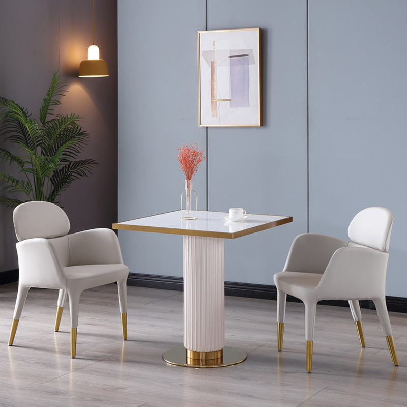 Metal Traditional Luxury Dining Table Sintered Stone Dining Table with Pedestal Clearhalo ' dining_table' 'Dining Tables & Seating' 'Dining Tables' 'furn' 'furn_dining_table' 'Furniture' 'furniture_dining_table' 'Kitchen & Dining Furniture' 'kitchen&dining_furn' 'kitchen' 'kitchen_dining_table' 4068384