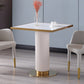 Metal Traditional Luxury Dining Table Sintered Stone Dining Table with Pedestal Square White Clearhalo ' dining_table' 'Dining Tables & Seating' 'Dining Tables' 'furn' 'furn_dining_table' 'Furniture' 'furniture_dining_table' 'Kitchen & Dining Furniture' 'kitchen&dining_furn' 'kitchen' 'kitchen_dining_table' 4068385