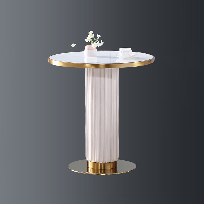Metal Traditional Luxury Dining Table Sintered Stone Dining Table with Pedestal Clearhalo ' dining_table' 'Dining Tables & Seating' 'Dining Tables' 'furn' 'furn_dining_table' 'Furniture' 'furniture_dining_table' 'Kitchen & Dining Furniture' 'kitchen&dining_furn' 'kitchen' 'kitchen_dining_table' 4068386