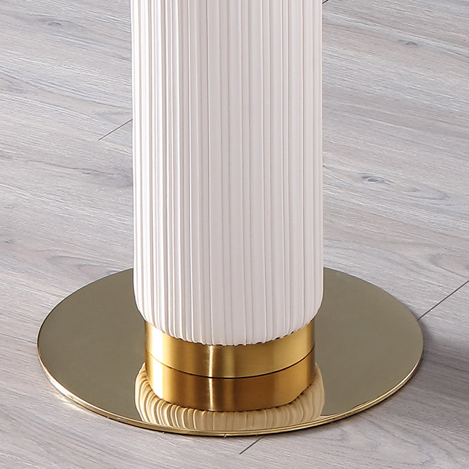 Metal Traditional Luxury Dining Table Sintered Stone Dining Table with Pedestal Clearhalo ' dining_table' 'Dining Tables & Seating' 'Dining Tables' 'furn' 'furn_dining_table' 'Furniture' 'furniture_dining_table' 'Kitchen & Dining Furniture' 'kitchen&dining_furn' 'kitchen' 'kitchen_dining_table' 4068392