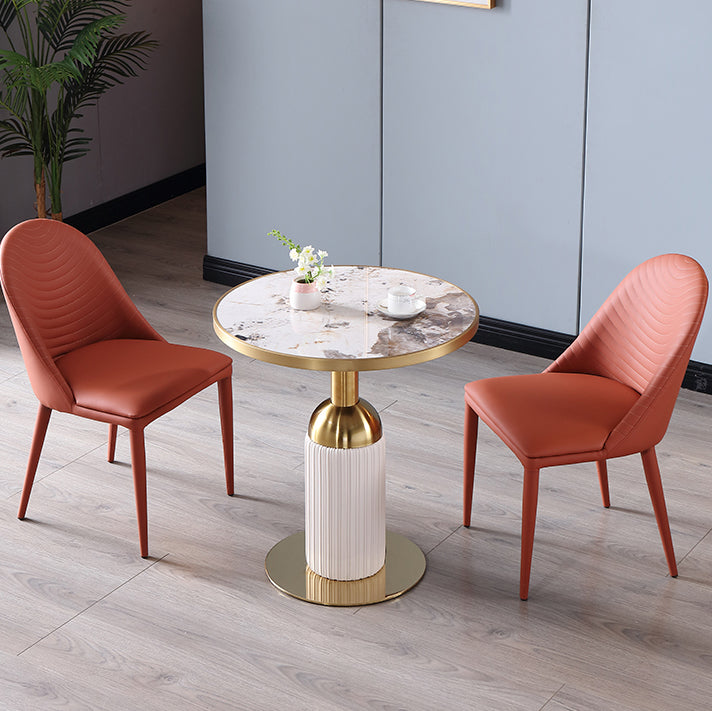Metal Traditional Luxury Dining Table Sintered Stone Dining Table with Pedestal Clearhalo ' dining_table' 'Dining Tables & Seating' 'Dining Tables' 'furn' 'furn_dining_table' 'Furniture' 'furniture_dining_table' 'Kitchen & Dining Furniture' 'kitchen&dining_furn' 'kitchen' 'kitchen_dining_table' 4068395