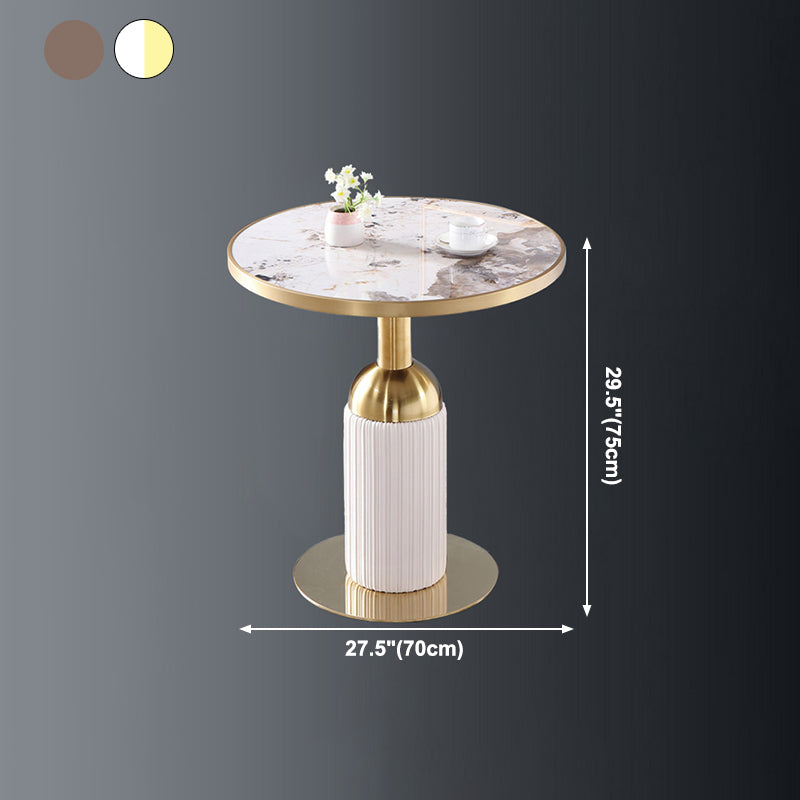 Metal Traditional Luxury Dining Table Sintered Stone Dining Table with Pedestal Clearhalo ' dining_table' 'Dining Tables & Seating' 'Dining Tables' 'furn' 'furn_dining_table' 'Furniture' 'furniture_dining_table' 'Kitchen & Dining Furniture' 'kitchen&dining_furn' 'kitchen' 'kitchen_dining_table' 4068399