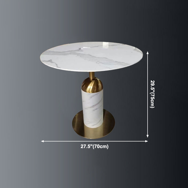 Metal Traditional Luxury Dining Table Sintered Stone Dining Table with Pedestal Clearhalo ' dining_table' 'Dining Tables & Seating' 'Dining Tables' 'furn' 'furn_dining_table' 'Furniture' 'furniture_dining_table' 'Kitchen & Dining Furniture' 'kitchen&dining_furn' 'kitchen' 'kitchen_dining_table' 4068408