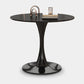 Traditional Luxury Style Dining Table Round Sintered Stone Table for Dining Room Tulip Black Clearhalo ' dining_table' 'Dining Tables & Seating' 'Dining Tables' 'furn' 'furn_dining_table' 'Furniture' 'furniture_dining_table' 'Kitchen & Dining Furniture' 'kitchen&dining_furn' 'kitchen' 'kitchen_dining_table' 4068413