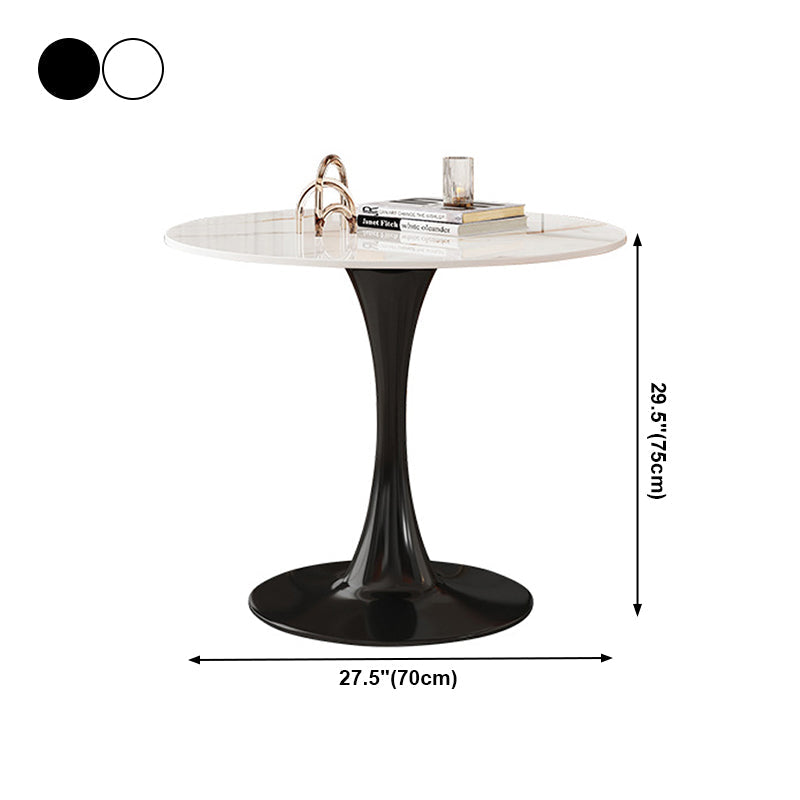 Traditional Luxury Style Dining Table Round Sintered Stone Table for Dining Room Clearhalo ' dining_table' 'Dining Tables & Seating' 'Dining Tables' 'furn' 'furn_dining_table' 'Furniture' 'furniture_dining_table' 'Kitchen & Dining Furniture' 'kitchen&dining_furn' 'kitchen' 'kitchen_dining_table' 4068427