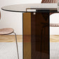 Contemporary Style Tempered Glass Dining Table Double Pedestal Base Free Form Table Clearhalo ' dining_table' 'Dining Tables & Seating' 'Dining Tables' 'furn' 'furn_dining_table' 'Furniture' 'furniture_dining_table' 'Kitchen & Dining Furniture' 'kitchen&dining_furn' 'kitchen' 'kitchen_dining_table' 4086323