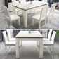 Mid-Century Style Marble Dining Table 4 Legs Wood Base Rectangle Table for Home Clearhalo ' dining_table' 'Dining Tables & Seating' 'Dining Tables' 'furn' 'furn_dining_table' 'Furniture' 'furniture_dining_table' 'Kitchen & Dining Furniture' 'kitchen&dining_furn' 'kitchen' 'kitchen_dining_table' 4086340
