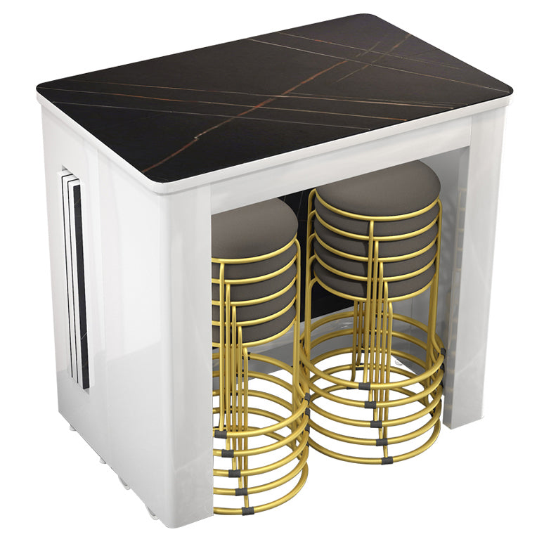 73'' Foldable Poplar Wood Dining Table Modern Rectangle Extendable Table with 5 Legs Stone Black Without Chairs Clearhalo ' dining_table' 'Dining Tables & Seating' 'Dining Tables' 'furn' 'furn_dining_table' 'Furniture' 'furniture_dining_table' 'Kitchen & Dining Furniture' 'kitchen&dining_furn' 'kitchen' 'kitchen_dining_table' 4086397