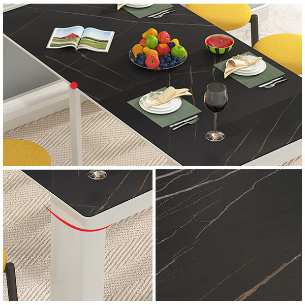 73'' Foldable Poplar Wood Dining Table Modern Rectangle Extendable Table with 5 Legs Clearhalo ' dining_table' 'Dining Tables & Seating' 'Dining Tables' 'furn' 'furn_dining_table' 'Furniture' 'furniture_dining_table' 'Kitchen & Dining Furniture' 'kitchen&dining_furn' 'kitchen' 'kitchen_dining_table' 4086398