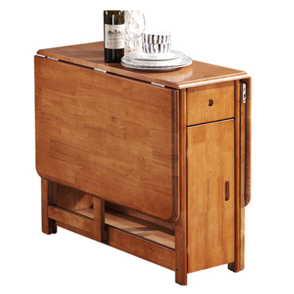 51'' Foldable Rubber Wood Table Medieval Modern Rectangle Table with Storage (only table) Natural Without Chairs Clearhalo ' dining_table' 'Dining Tables & Seating' 'Dining Tables' 'furn' 'furn_dining_table' 'Furniture' 'furniture_dining_table' 'Kitchen & Dining Furniture' 'kitchen&dining_furn' 'kitchen' 'kitchen_dining_table' 4086408