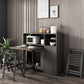 Foldable Rectangle Wooden Table Medieval Modern Table with Storage Trestle Base Clearhalo ' dining_table' 'Dining Tables & Seating' 'Dining Tables' 'furn' 'furn_dining_table' 'Furniture' 'furniture_dining_table' 'Kitchen & Dining Furniture' 'kitchen&dining_furn' 'kitchen' 'kitchen_dining_table' 4086425
