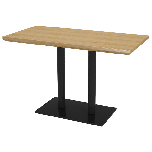Industrial Style Dining Table Home Kitchen Dinner Furniture with Black Metal Base Rectangle Without Chairs Clearhalo ' dining_table' 'Dining Tables & Seating' 'Dining Tables' 'furn' 'furn_dining_table' 'Furniture' 'furniture_dining_table' 'Kitchen & Dining Furniture' 'kitchen&dining_furn' 'kitchen' 'kitchen_dining_table' 4086436