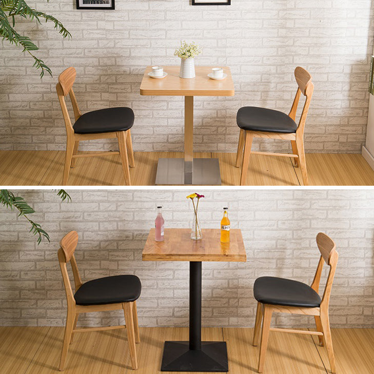 Industrial Style Dining Table Home Kitchen Dinner Furniture with Metal Base,23.6"L x 23.6"W x 29.5"H Clearhalo ' dining_table' 'Dining Tables & Seating' 'Dining Tables' 'furn' 'furn_dining_table' 'Furniture' 'furniture_dining_table' 'Kitchen & Dining Furniture' 'kitchen&dining_furn' 'kitchen' 'kitchen_dining_table' 4086445