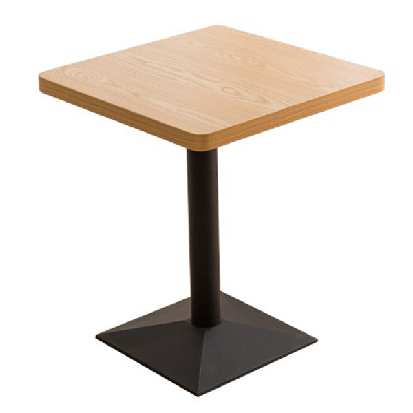 Industrial Style Dining Table Home Kitchen Dinner Furniture with Metal Base,23.6"L x 23.6"W x 29.5"H Black Without Chairs Clearhalo ' dining_table' 'Dining Tables & Seating' 'Dining Tables' 'furn' 'furn_dining_table' 'Furniture' 'furniture_dining_table' 'Kitchen & Dining Furniture' 'kitchen&dining_furn' 'kitchen' 'kitchen_dining_table' 4086448