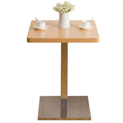 Industrial Style Dining Table Home Kitchen Dinner Furniture with Metal Base,23.6"L x 23.6"W x 29.5"H Silver Without Chairs Clearhalo ' dining_table' 'Dining Tables & Seating' 'Dining Tables' 'furn' 'furn_dining_table' 'Furniture' 'furniture_dining_table' 'Kitchen & Dining Furniture' 'kitchen&dining_furn' 'kitchen' 'kitchen_dining_table' 4086449