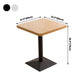 Industrial Style Dining Table Home Kitchen Dinner Furniture with Metal Base,23.6"L x 23.6"W x 29.5"H Clearhalo ' dining_table' 'Dining Tables & Seating' 'Dining Tables' 'furn' 'furn_dining_table' 'Furniture' 'furniture_dining_table' 'Kitchen & Dining Furniture' 'kitchen&dining_furn' 'kitchen' 'kitchen_dining_table' 4086450