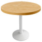 Industrial Style Dining Room Table Home Kitchen Dinner Furniture with Metal Base Round White Without Chairs Clearhalo ' dining_table' 'Dining Tables & Seating' 'Dining Tables' 'furn' 'furn_dining_table' 'Furniture' 'furniture_dining_table' 'Kitchen & Dining Furniture' 'kitchen&dining_furn' 'kitchen' 'kitchen_dining_table' 4086469
